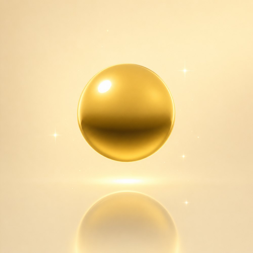 Planeta de oro en reposo